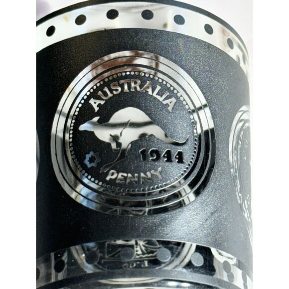 Vintage MCM Libbey Coin Design Highball Glass Set Of 4 - Picture 9 of 12